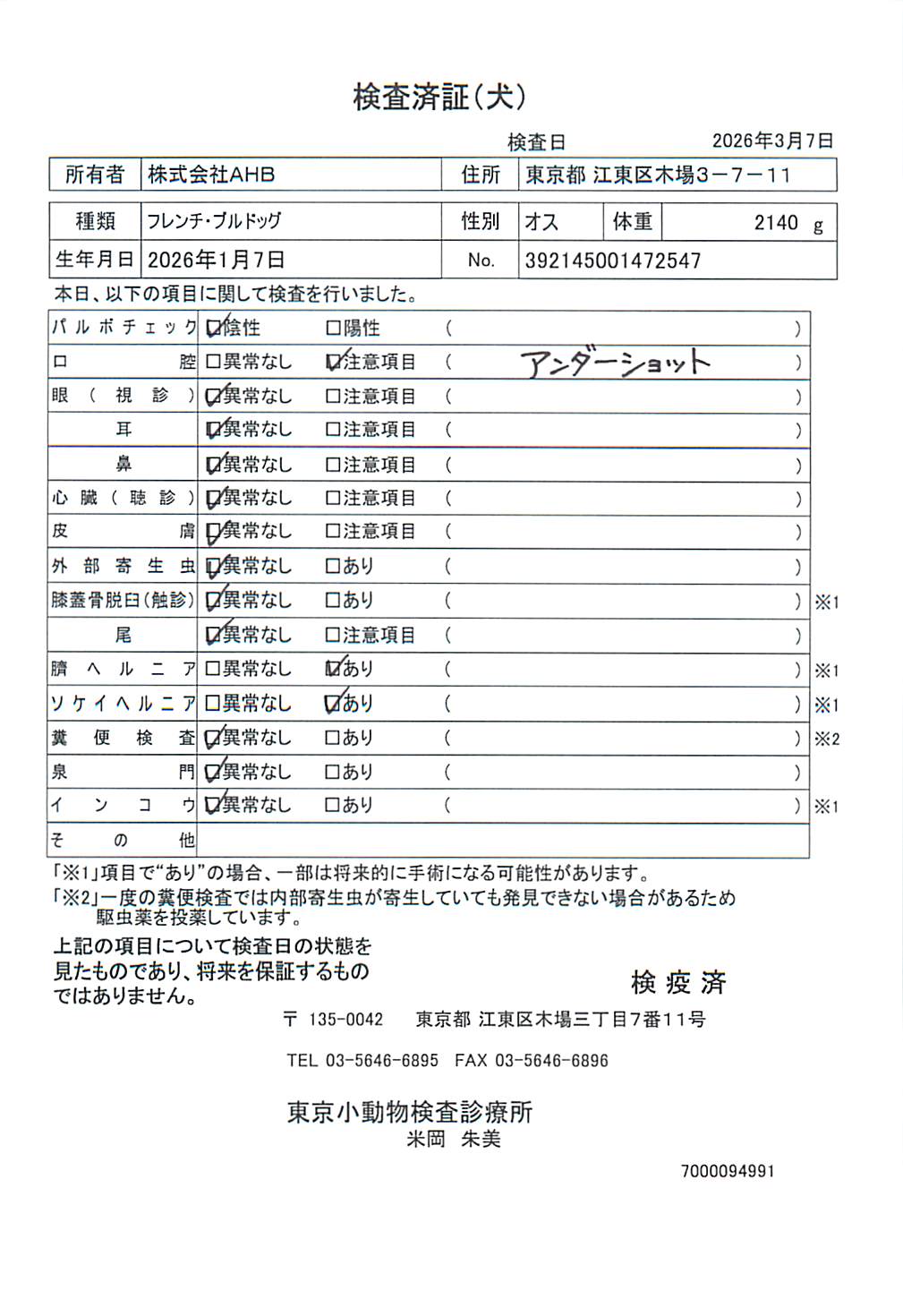 フレンチ・ブルドッグ