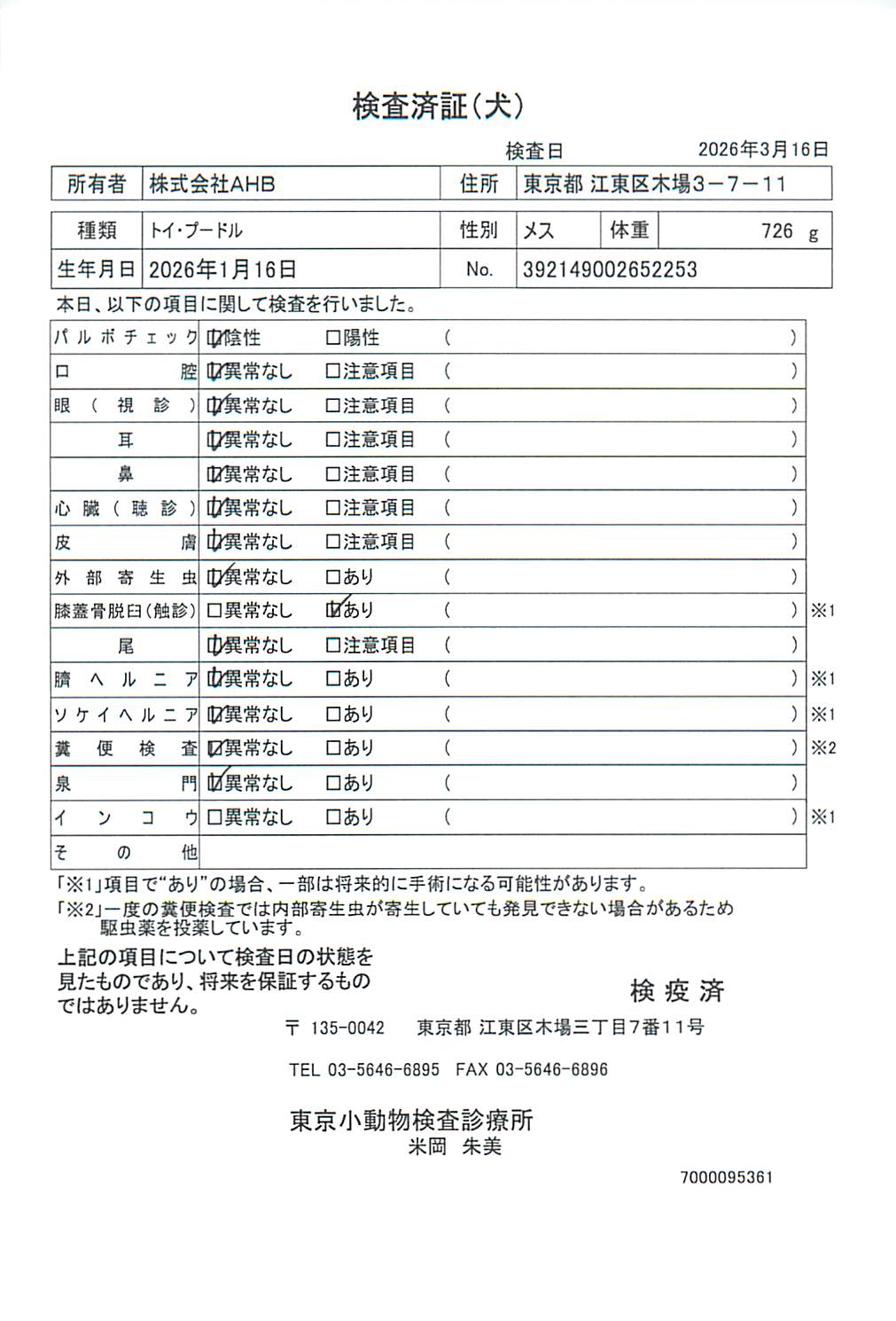 トイ・プードル