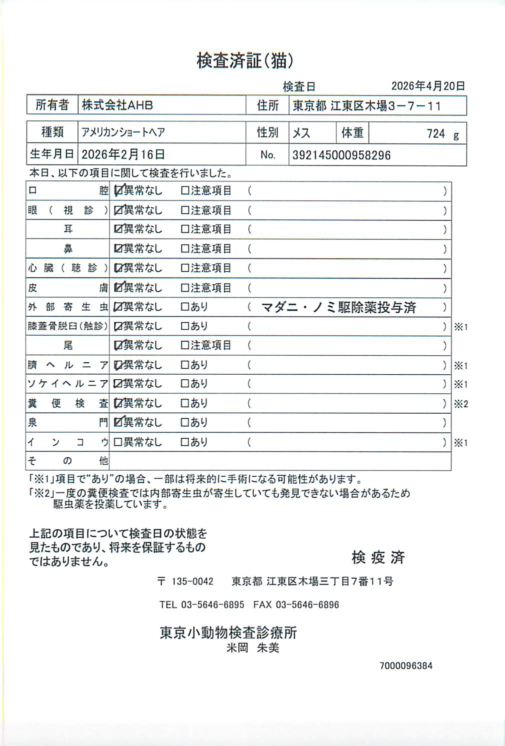 アメリカンショートヘア
