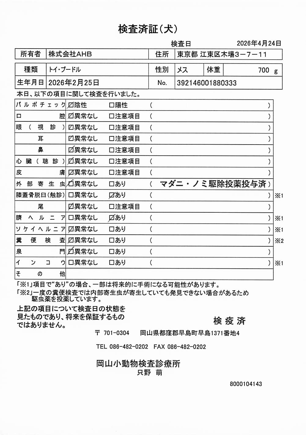 トイ・プードル