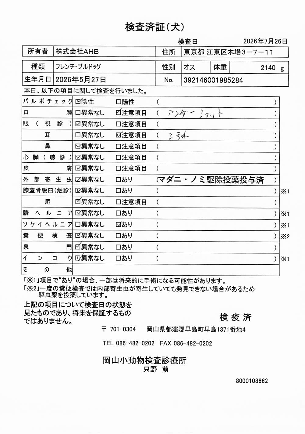 フレンチ・ブルドッグ