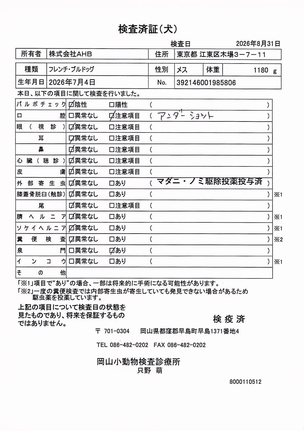 フレンチ・ブルドッグ