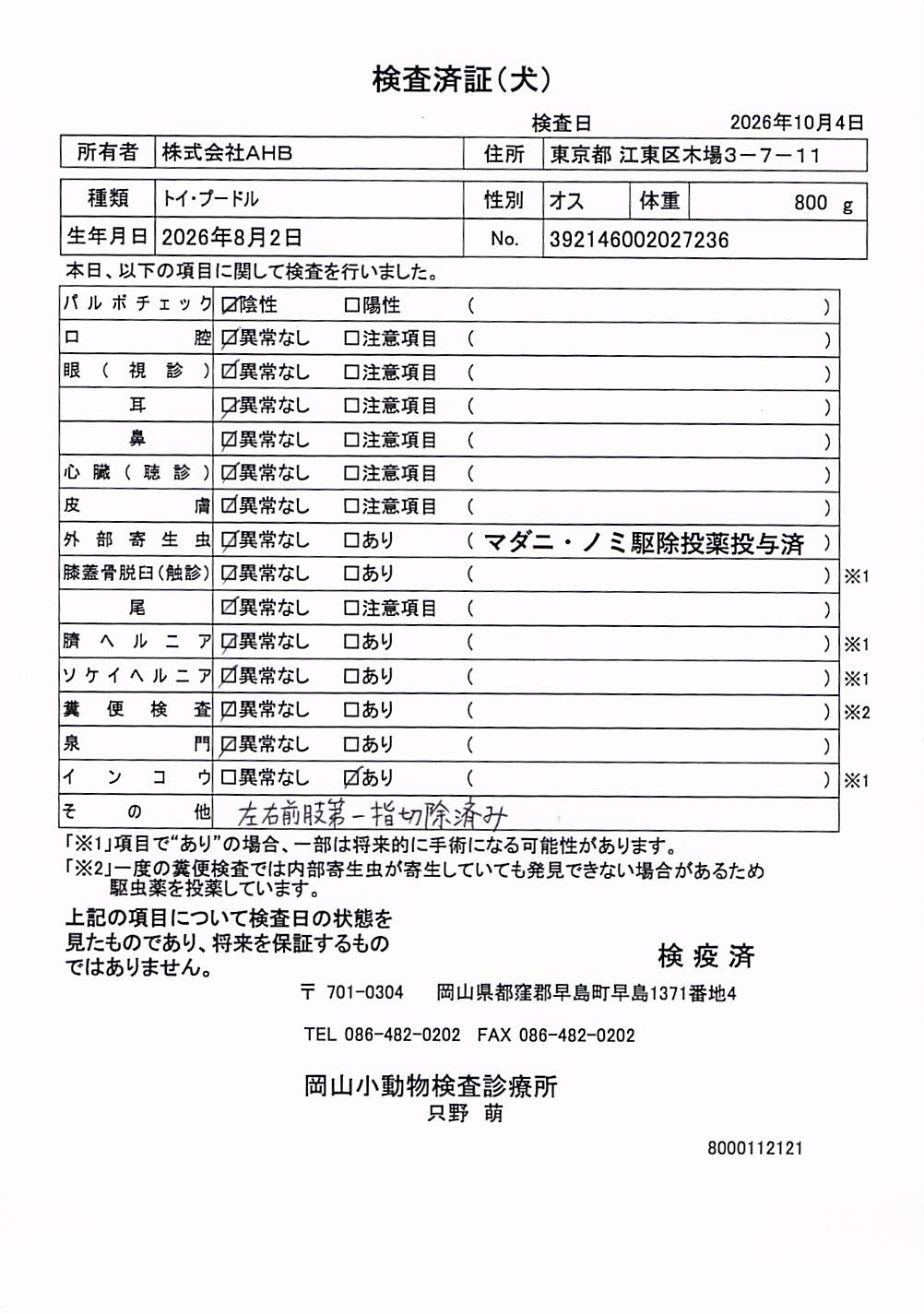 トイ・プードル