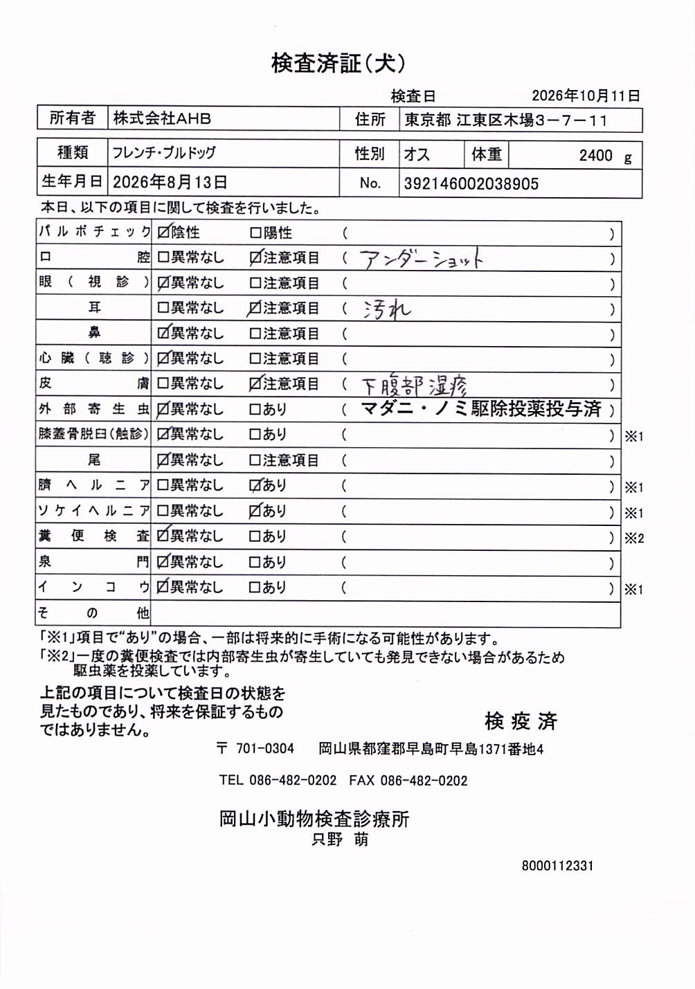 フレンチ・ブルドッグ